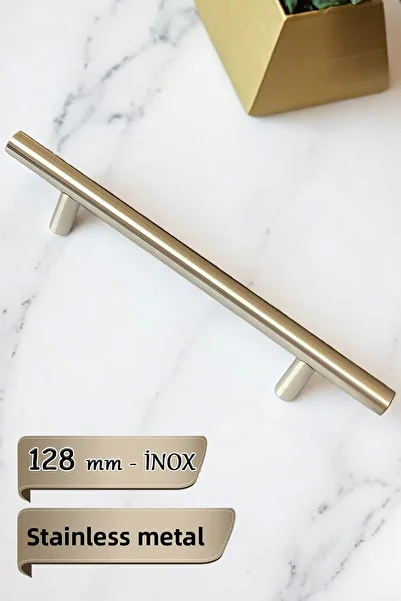 GLASWEN Overlength Handle Inox 128 mm Handle Furniture Kitchen Cabinet Drawer Cabinet Door Handle Handle Metal Handles