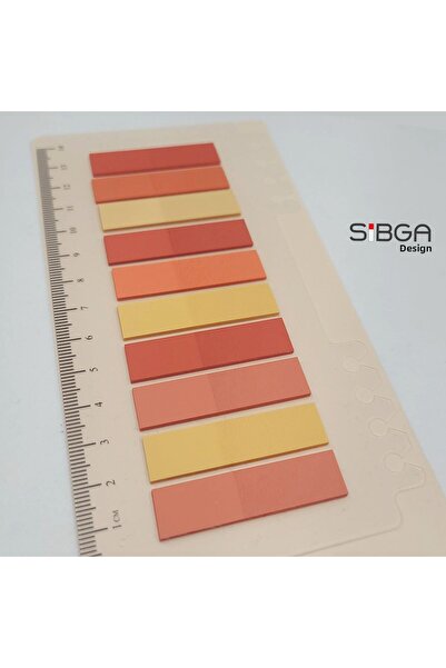 sibga tasarım Transparent Colored Post-It Note Paper - 200 Sheets Bookmark Sticker