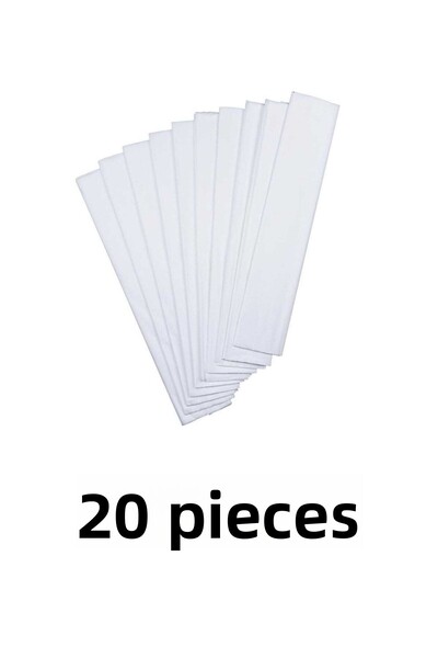 Ticon 20 Pieces 50*200 Cm White Color Crapon Paper