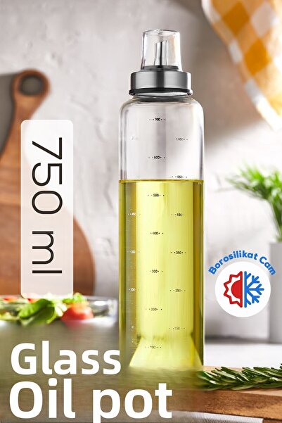 Vienev زجاج بوروسيليكات عملي زيت الخل 750 مل