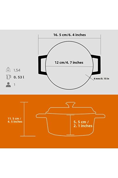 Lava Trendy Cast Round Pot - Diameter(Ø) 12cm