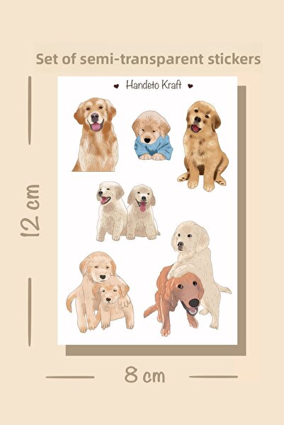 Handeto Kraft Set de autocolante semi-transparente pentru câini, autocolant, ...