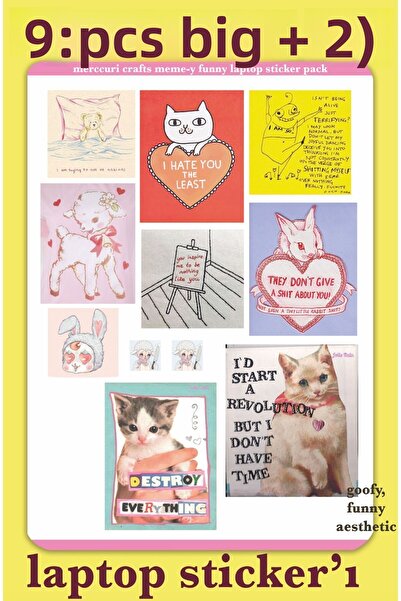 merccuri crafts 11 قطعة من ملصقات الكمبيوتر المحمول الجمالية اللامعة ذات الحج...