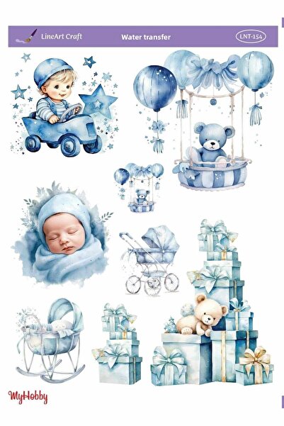 MyHobby Water Transfer Blue Baby Models - Lnt-154 25X35