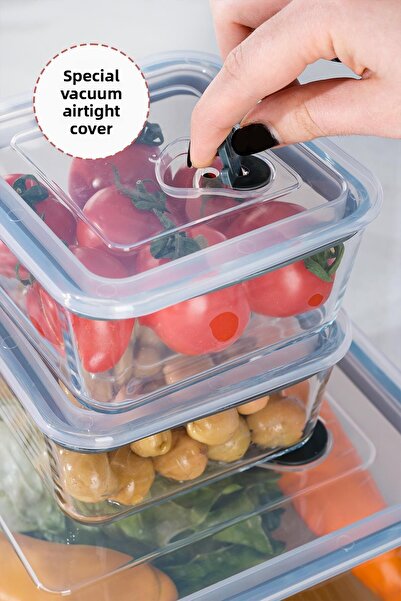 ACAR Olivya 3-Piece Vacuum Glass Storage Set