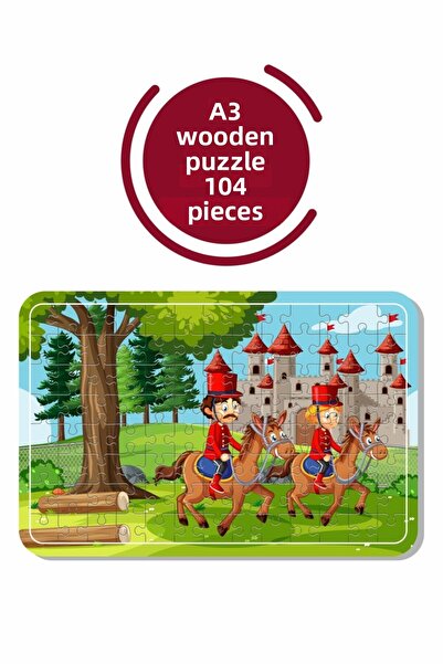 Baskı Atölyesi لغز The King's Soldiers A3 مكون من 104 قطعة، لعبة، منشار تركيب