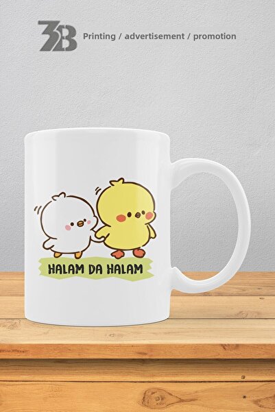 3B BASKI REKLAM PROMOSYON ''My Aunt Da Aunt'' Cute Chicks Series - Mug Cup