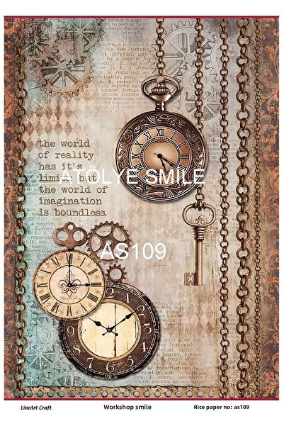 LİNEART Brass Decopage Paper La As109