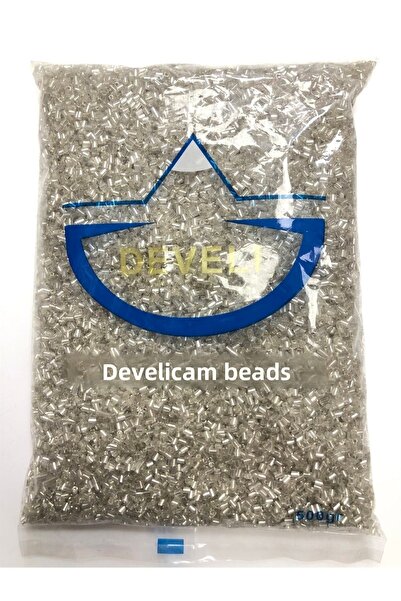 Bontex Сребърни изрязани мъниста 2 мм 1 опаковка 500 грама – Мъниста