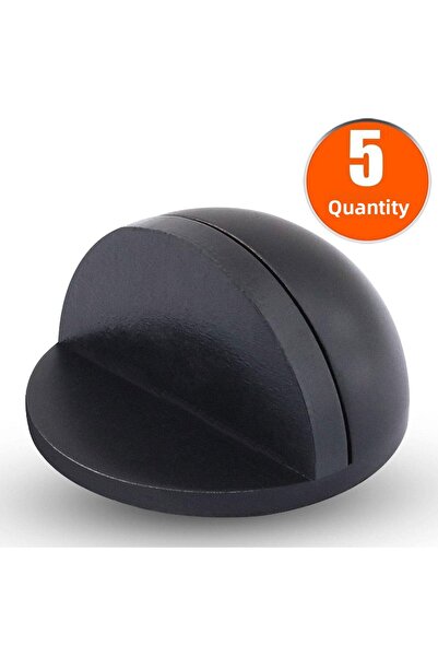 NZB 5 Pieces Half Moon Door Stopper Buffer Self Adhesive Door Stop Black