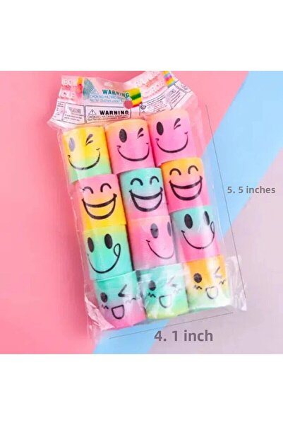 Choice 1.05inch G1558A 12pcs/Set Rainbow Stacking Music Nostalgic Puzzle Plastic Small Gift Spring CircleMa