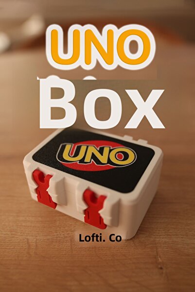 loftico صندوق تخزين لعبة بطاقات Uno - صندوق بطاقات Uno