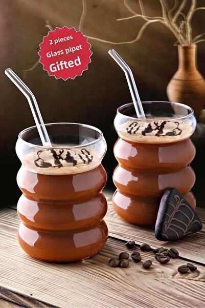 Open Home Concept قطعتان من شفاطات الكوكتيل والقهوة الباردة والساخنة من البور...