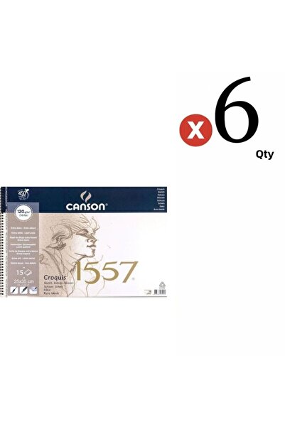 Canson 1557 Sketch Drawing Book (25x35) 120gr 15 Pages 6 Pieces SET