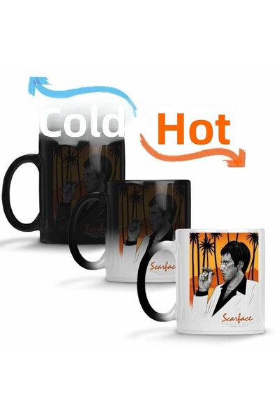 Baskı Dükkanı كوب بورسلين سحري توضيحي للسكارفيس