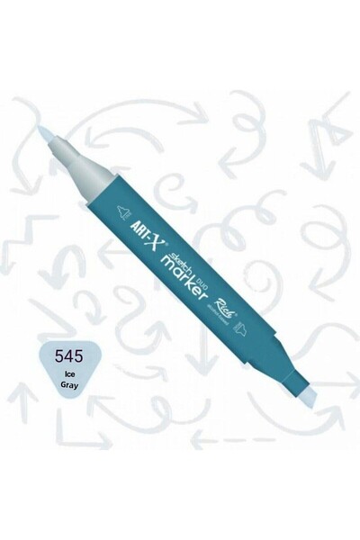 Art Tone قلم تحديد رسم ذو طرفين من ART-X يعتمد على الكحول 545 رمادي ثلجي