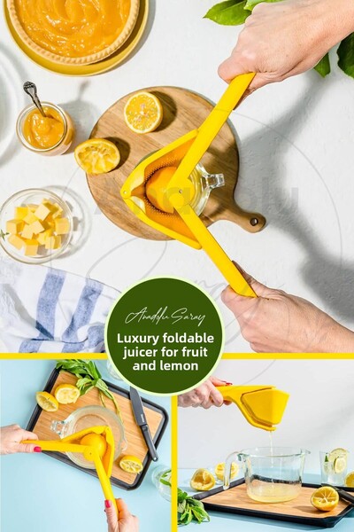 Anadolu Saray Practical Foldable Luxury Lemon Press and Citrus Juicer |   Foldable Luxury Lemon Squeezer