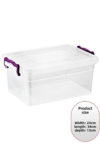 ASUDE Food Storage Container Space Saving Transparent Box with Lid and Handle 7.50 Lt