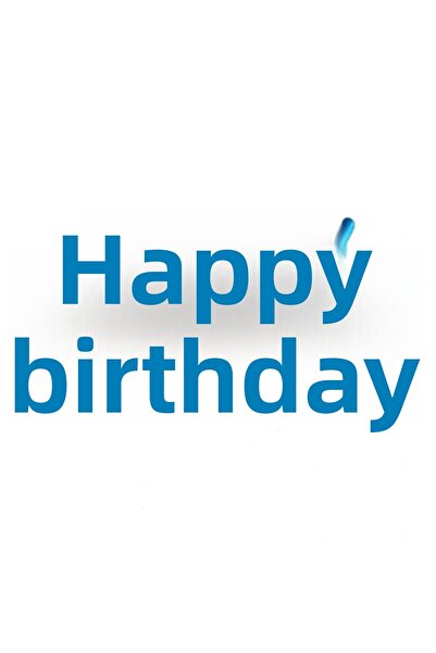 parti sürprizi Happy Birthday Blue Letter Foil Balloon Set