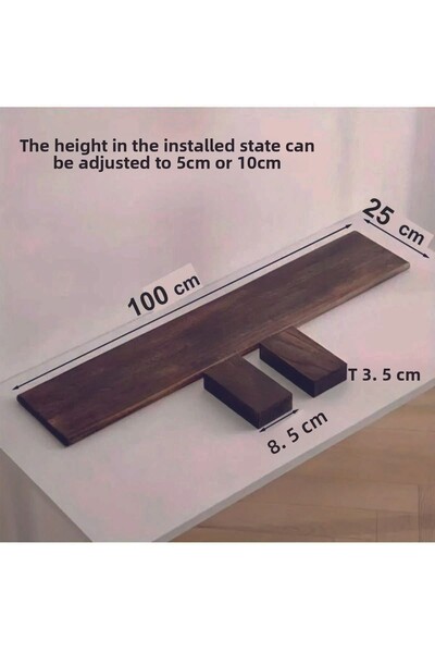 Tiydem Solid Natural Wood Monitor Riser Monitor Stand Monitor Stand (100 X25 cm)