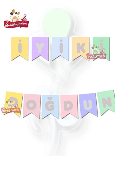 BKMC PARTY Happy Birthday Foil Banner Silver Written Birthday Lettering