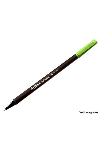 artline قلم سوبريم فاين 0.4 ملم قلم لباد أصفر أخضر