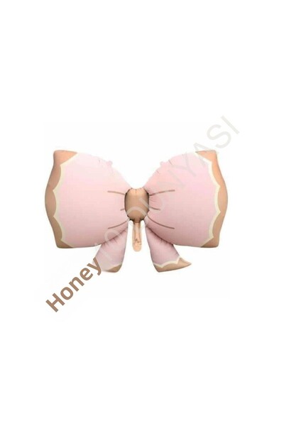 BAL10 DÜNYASI Bal10 Retro Pink Color Bow Foil Balloon 92X58 cm
