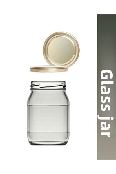 Viyalente برطمان زجاجي 190 سم مكعب بغطاء ذهبي 6 قطع جولد ماما Tp00577