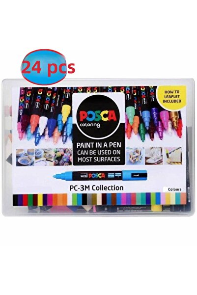 Uni Posca Set of 24 - Marker PC-3m (0.9-1.3mm)