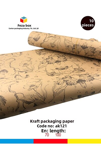 Feza Kutu New Year's Dowry Packing Paper - Kraft Fabric, 70X100, 10 Pcs Gift Paper