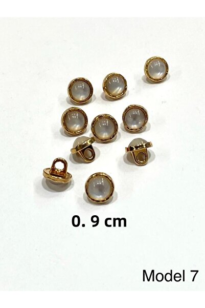 karantuhafiye Κουμπί Μπλούζας με Πέτρες / Μεταλλικό Κουμπί Μπλούζας Χρυσό / 10 Τεμάχια /2887/ Μοντέλο 7