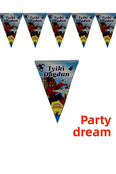 partyrüyası Spider-Man Themed 8-Person Flaming Birthday Set Mod8
