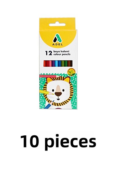 Adel 10 Pieces Dry Paint Pen 12 Colors Full Size