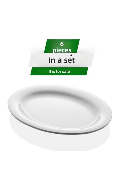 Alezy 630 Göreme Melamine Thermostar Arya Boat Plate 39,5X30,5 cm White