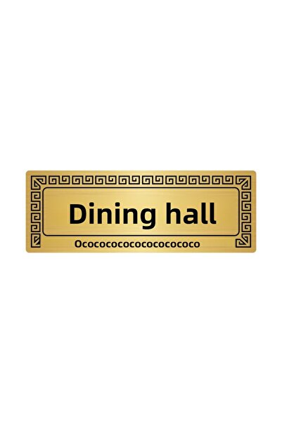 Özarslan Dizayn Manager 7Cmx20Cm Metal Directional Sheet Gold Color Metal