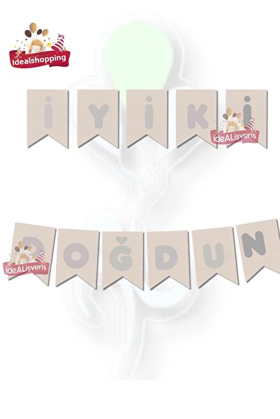 BKMC PARTY Happy Birthday Foil Banner Silver Written Birthday Lettering