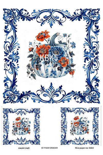 LİNEART زخرفة اليقطين النحاسية بنمط الهالوين - 29 × 42 سم رقم: KBK5