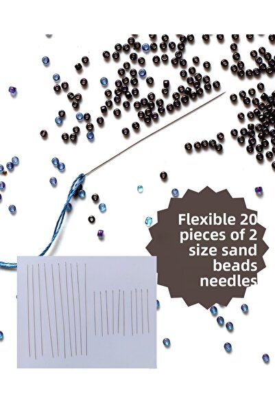 Eskişehir hobi sanat ميوكي بيوتي مجموعة إبرة ناعمة مرنة 20 قطعة إبرة حبة الرمل لتقنية الطوب والنول