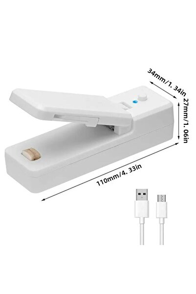 Choice آلة ختم حرارية بيضاء قابلة لإعادة الشحن عبر USB آلة ختم صغيرة حقيبة تخ...