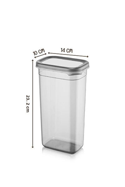 Vienev طقم حاوية منظف مستطيلة سعة 1.9 لتر مكونة من قطعتين - مع ملصق