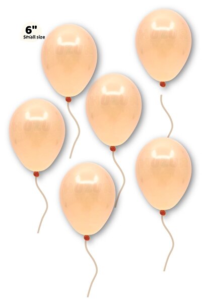 Huzur Party Store Small Mini Size Salmon Color Macaron Balloon 10 Pieces 6 Inch 15 Cm Party Balloon Soft Color Birthday Decoration