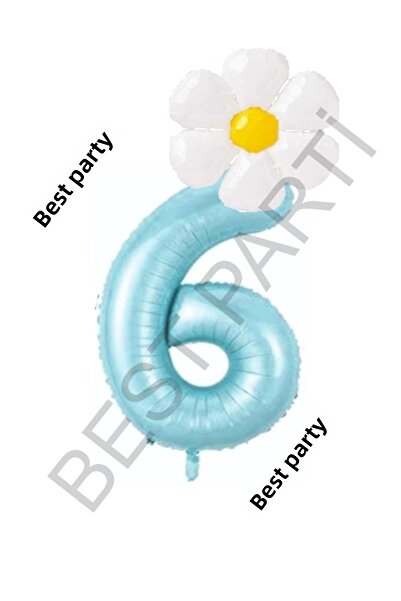 BEST PARTİ DOĞUM GÜNÜ PARTİ SÜSLERİ مجموعة بالونات من رقائق الأقحوان باللون ا...