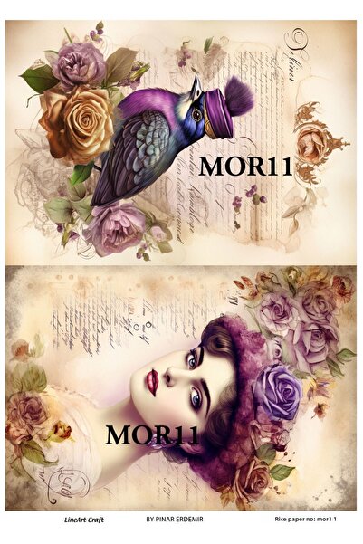 LİNEART ورق ديكوباج نحاسي رقم: بنفسجي 11 - 29 × 42 سم