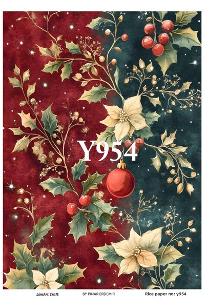 LİNEART سلسلة Y954 للعام الجديد - زخرفة نحاسية مقاس 29*42 سم