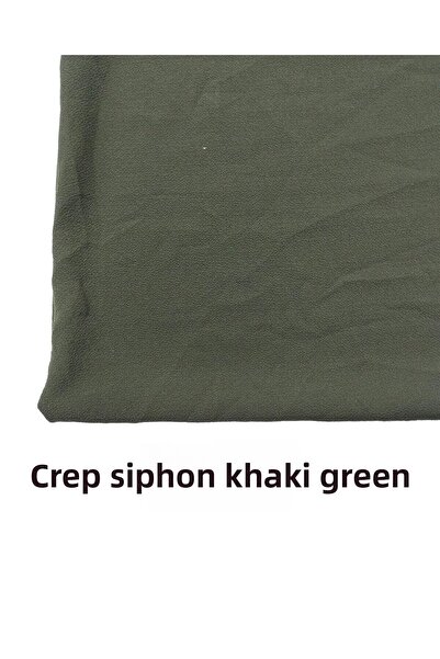 Kumaş Parça Sifon crepon kaki - 145 cm Latime culoare