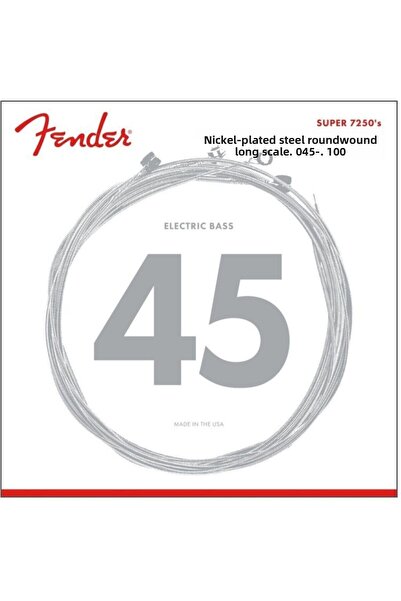 FENDER سلسلة جيتار باس 7250 مل من الفولاذ المطلي بالنيكل RW LS 45100