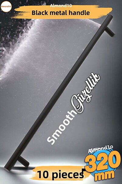 Badem10 Rozmarin 10 buc. metal negru (320 mm-32 cm) mobilier bucătărie sertar...