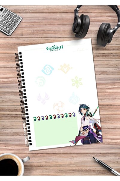 mertfigur Genshin Anime Spiral Notebook A5 (50 Sheets)