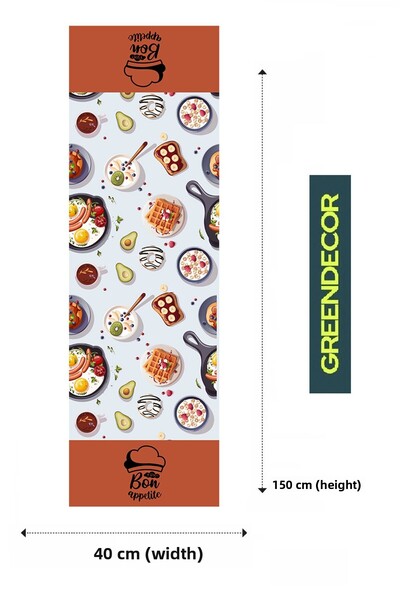 GREENDECOR Sweet Coffee Bohemian Pattern Special Design Runner Printed Decorative Tablecloth Modern Home Decoration