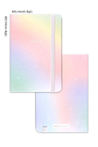 Matt Notebook Set de 4 caiete de buzunar cu dungi Daisy Rainbow Abstract
